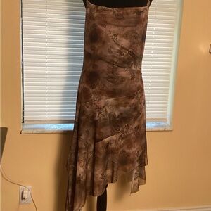 Almost Famous Strapless Brown Dress